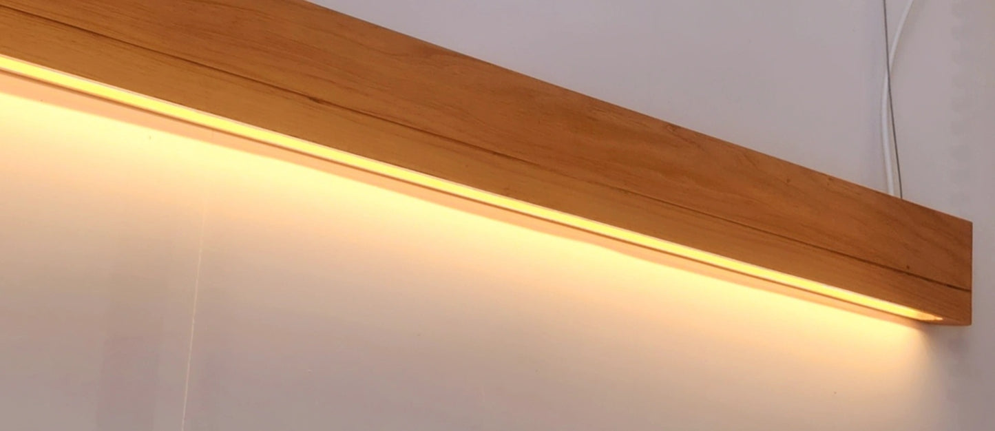 NOVA VERSÃO Luminária de Teto Pendente Linear 140 cm - Frete Grátis | 3X Sem Juros